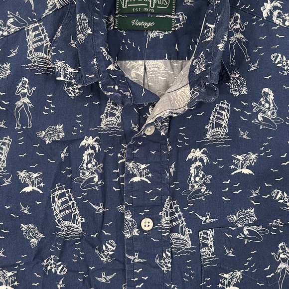 Gitman Brothers short sleeve Hawaiian pattern - Picture 3 of 4